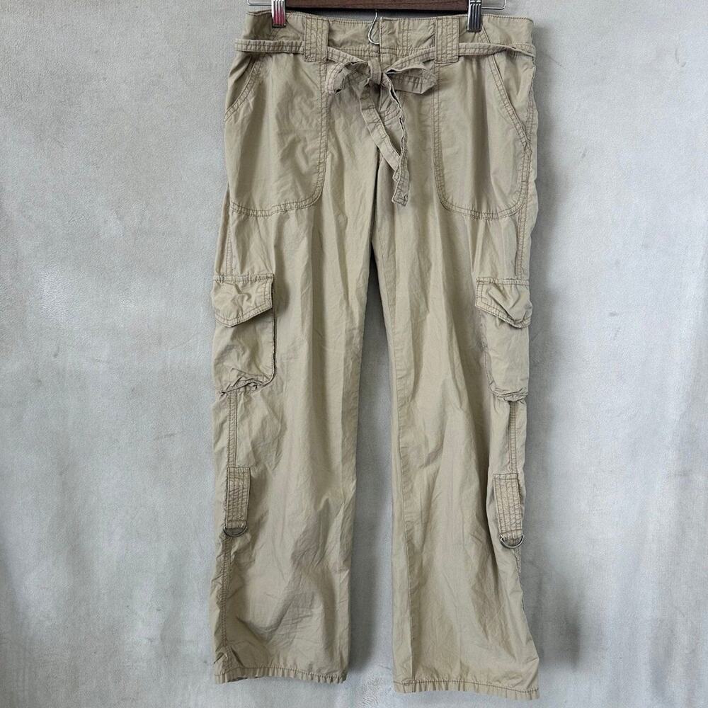 Vintage Beige Khaki Gorpcore Cargo Pants Utility Y2K Small Low Rise